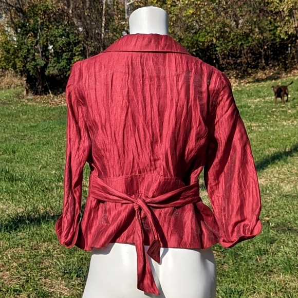 HP❤️🔥🆕️Jones NY Crepe Linen blend shirt - Picture 4 of 7